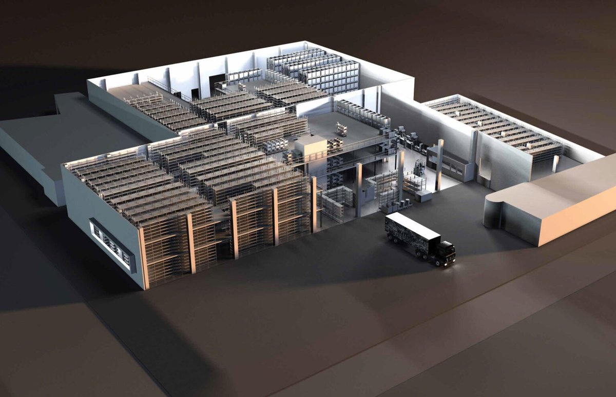 Werksplanung: Logistikbereich einer neuen Halle